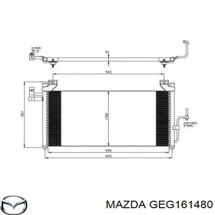 Купить GEG161480 Mazda Радиатор системы охлаждения кондиционера