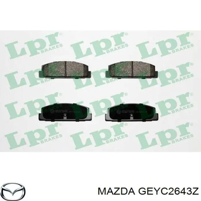 GEYC2643Z Mazda задние тормозные колодки
