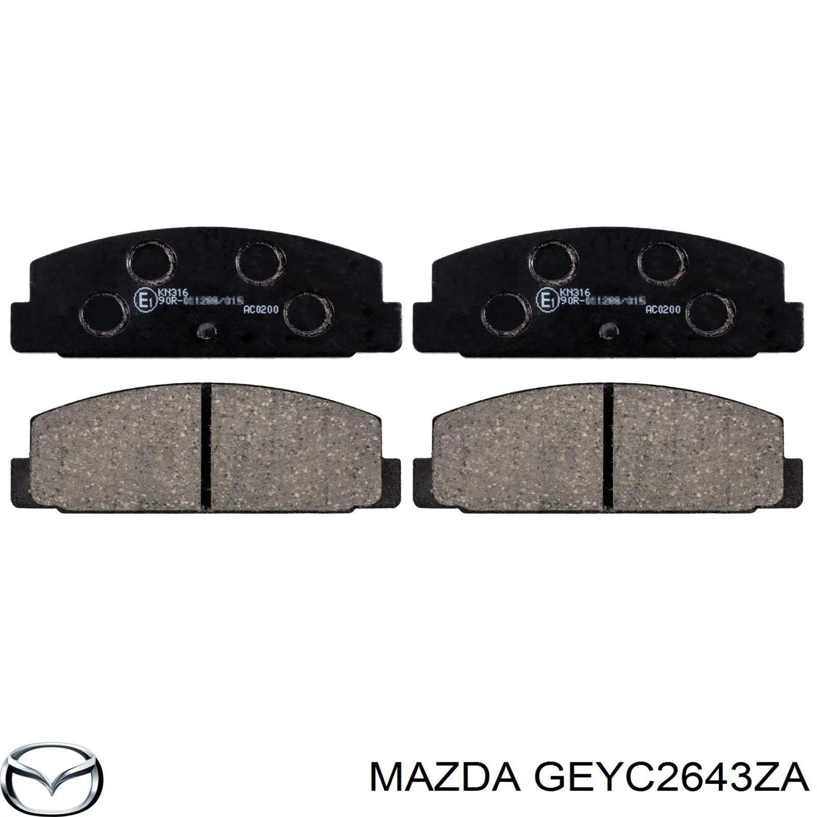 GEYC2643ZA Mazda задние тормозные колодки