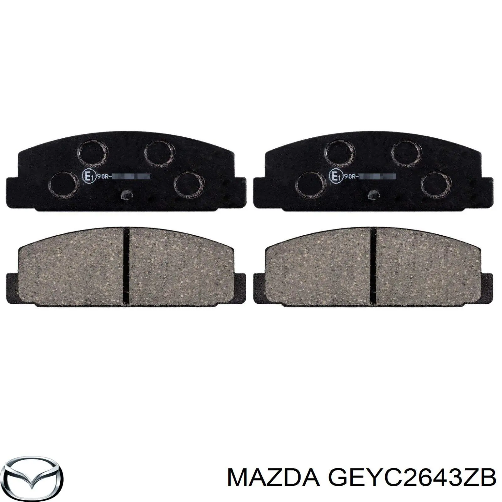 GEYC-26-43ZB Mazda колодки тормозные задние дисковые