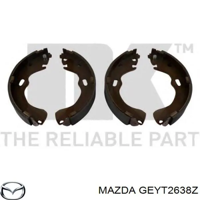 Задние барабанные колодки GEYT2638Z Mazda