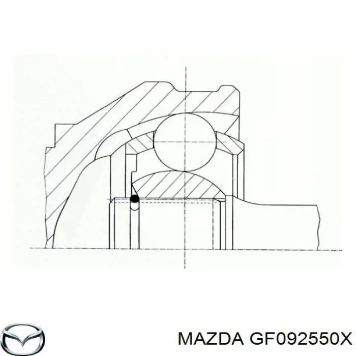 Купить GF092550X Mazda Вал приводной правый