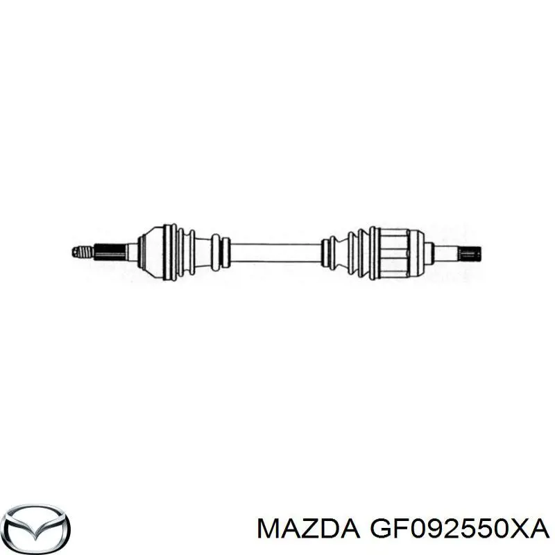 GF092550XA Mazda Полуось передняя, правая