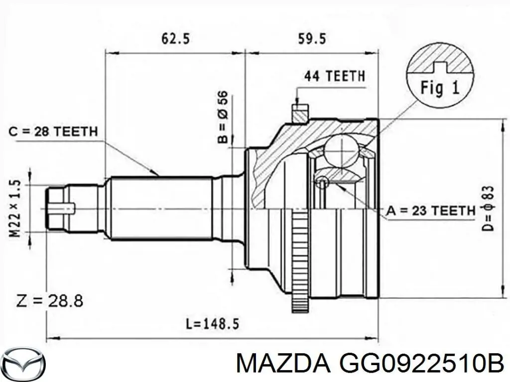  GG0922510B Mazda