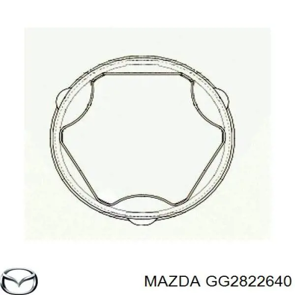 Пыльник ШРУСа передней полуоси внутренний левый GG2822640 Mazda
