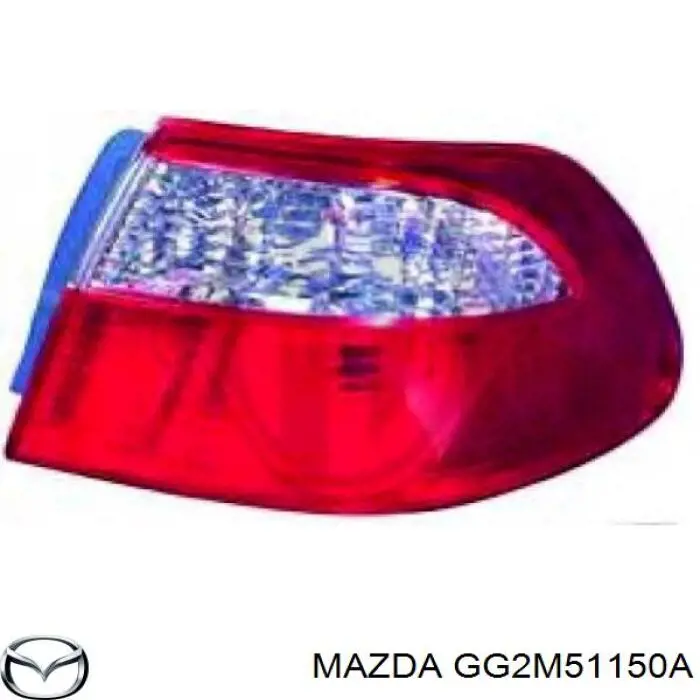 Lanterna traseira direita externa para Mazda 626 (GF)