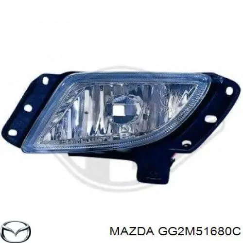 GG2M51680C Mazda luzes de nevoeiro direitas