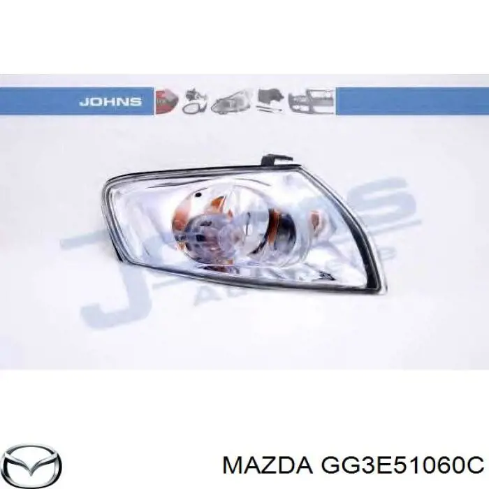 Указатель поворота правый Mazda GG3E51060C