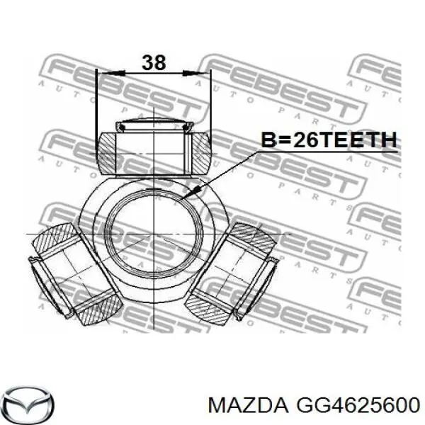 GG4625600 Mazda semieixo (acionador dianteiro esquerdo)
