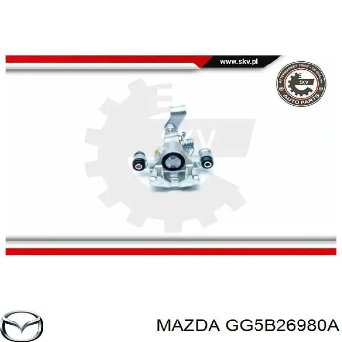 Суппорт задний правый GG5B26980A Mazda