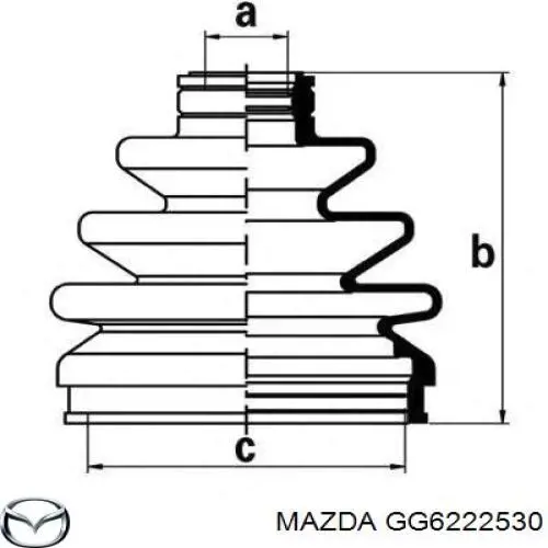 Купить GG2822630 Mazda Привод в сборе левый