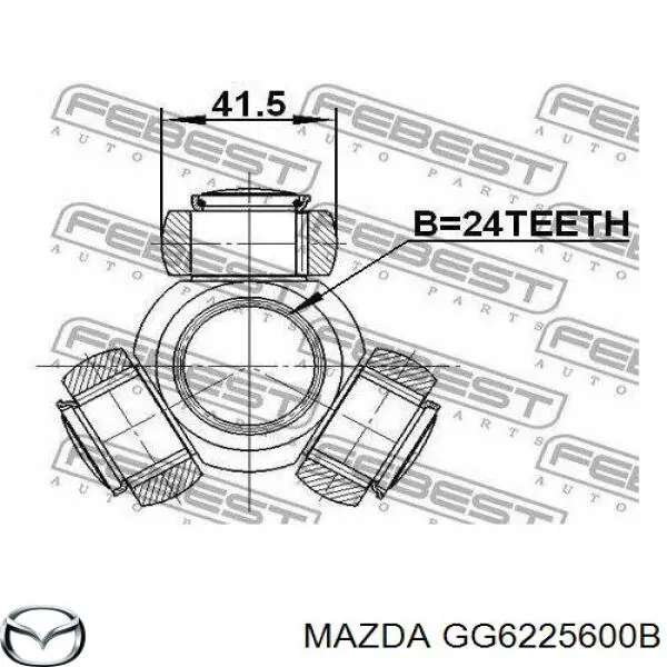 GG6225600B Mazda semieixo (acionador dianteiro direito)