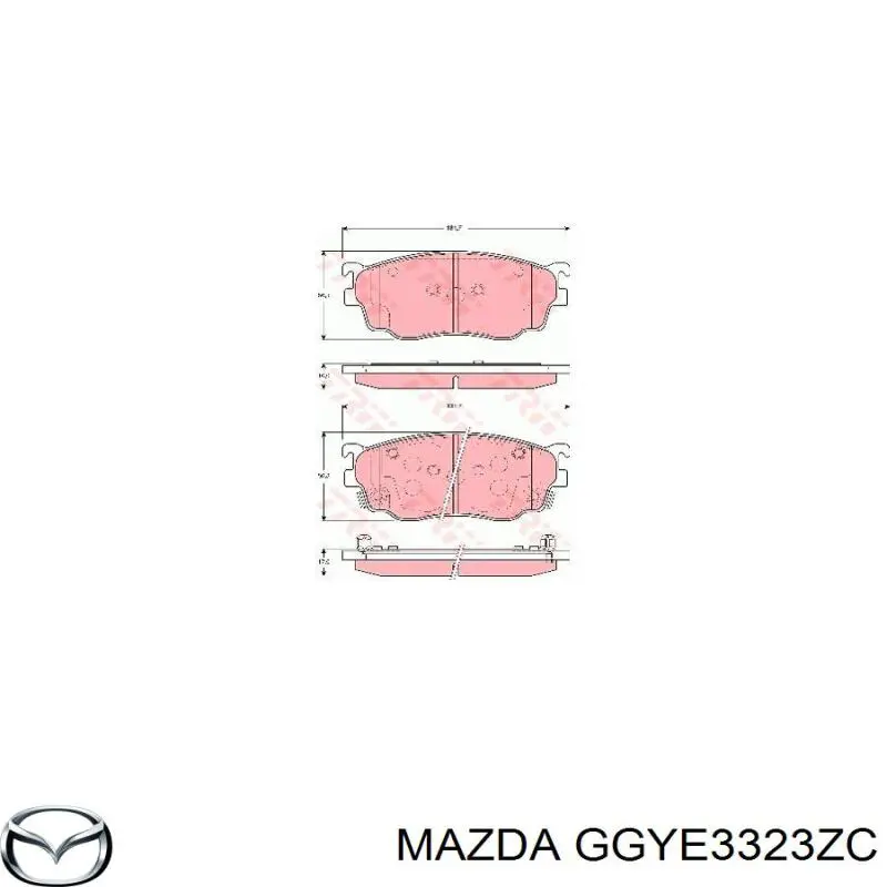 Передние тормозные колодки GGYE3323ZC Mazda