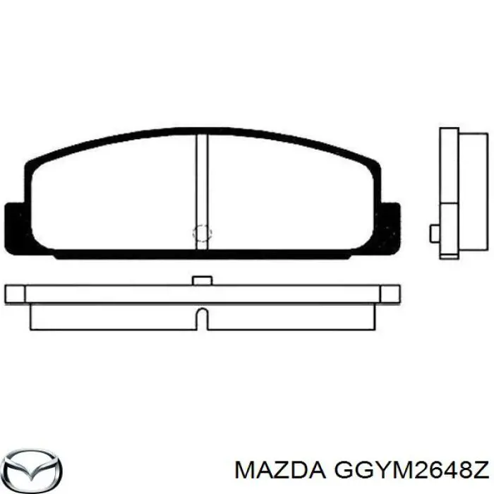 Задние дисковые колодки Mazda GGYM2648Z