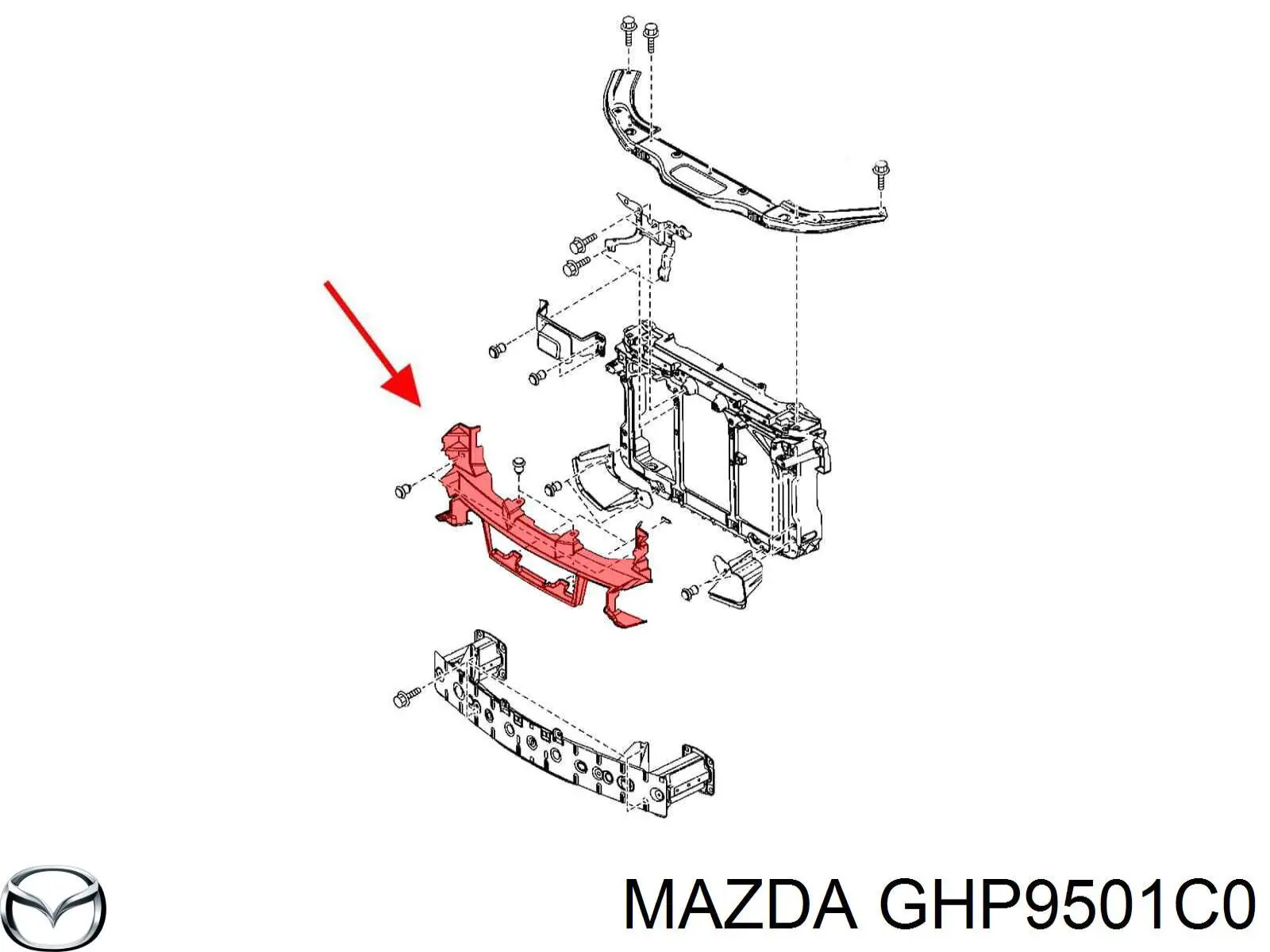 Воздуховод (дефлектор) радиатора Mazda GHP9501C0 цена, от 23.96 USD