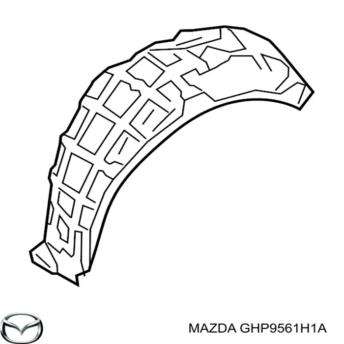 Guarda-barras do pára-lama traseiro direito para Mazda 6 (GJ, GL)