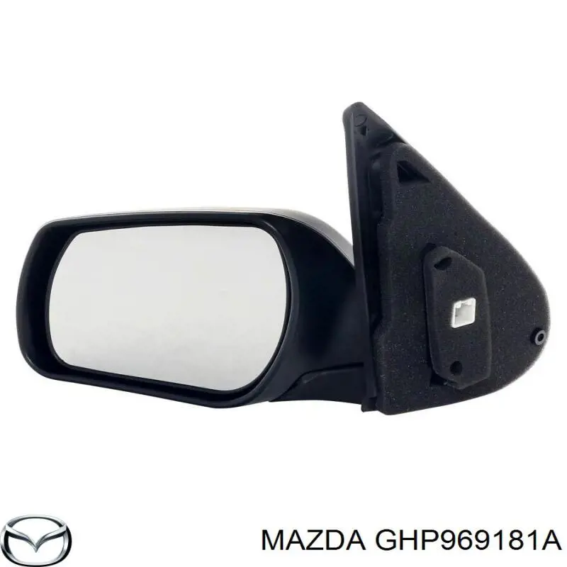 GHP969181E Mazda espelho de retrovisão esquerdo
