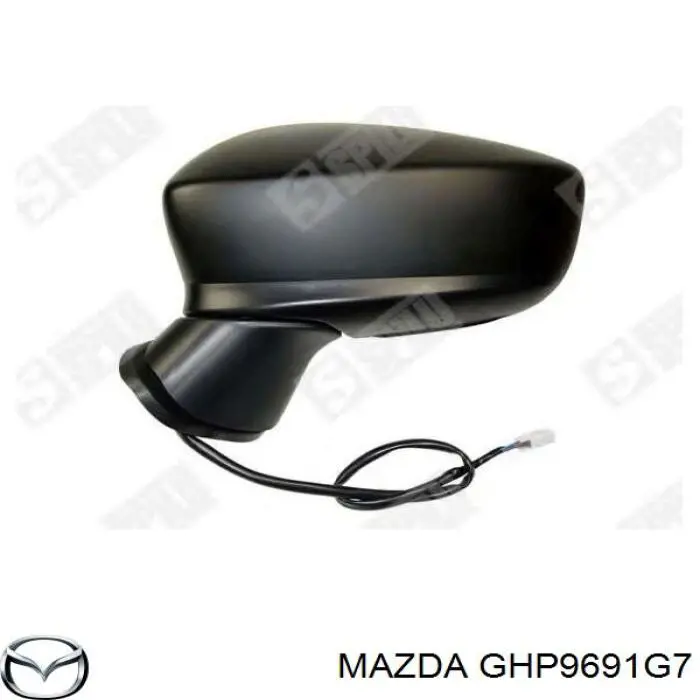 GHP9691G7 Mazda elemento espelhado do espelho de retrovisão esquerdo