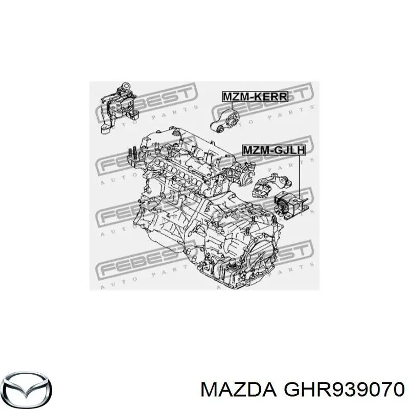 GHR939070 Mazda подушка (опора двигателя левая)