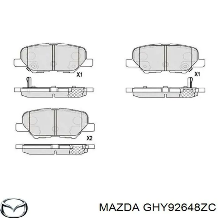 Задние дисковые колодки Mazda GHY92648ZC