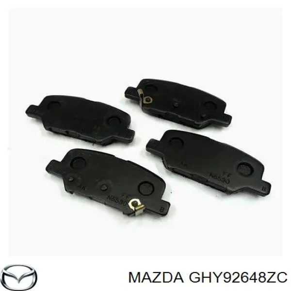 GHY92648ZC Mazda колодки тормозные задние дисковые