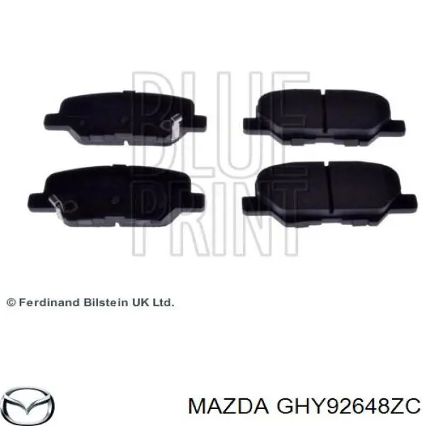 Купить GHY92648ZC Mazda Колодки тормозные задние, дисковые