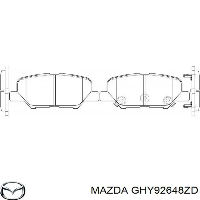 Compre GHY92648ZD Mazda Sapatas do freio traseiras de disco