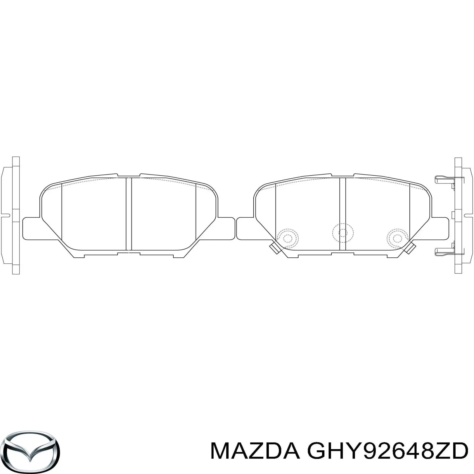 GHY92648ZD Mazda колодки тормозные задние дисковые
