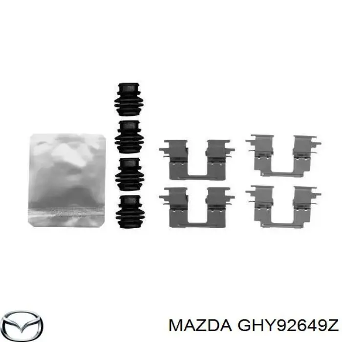 GHY92649Z Mazda kit de molas de fixação de sapatas de disco traseiras