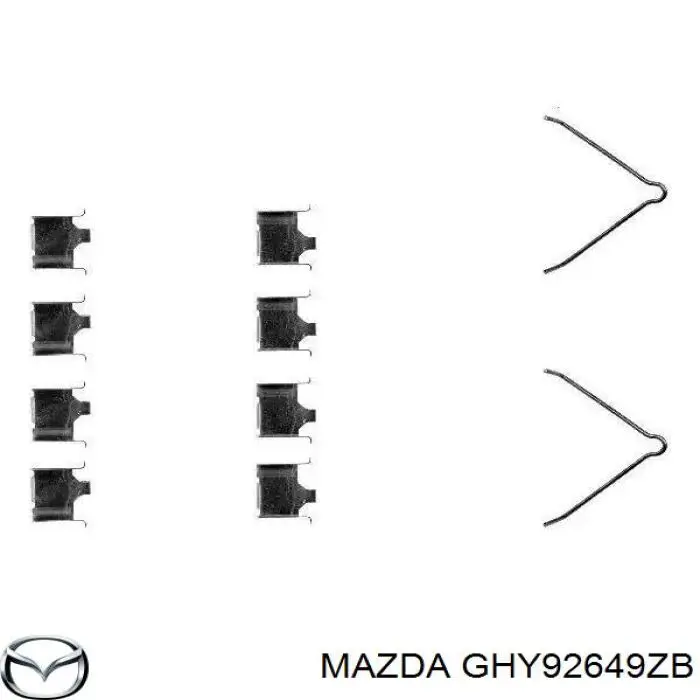 Conjunto De Muelles Almohadilla Discos Traseros GHY92649ZB Mazda