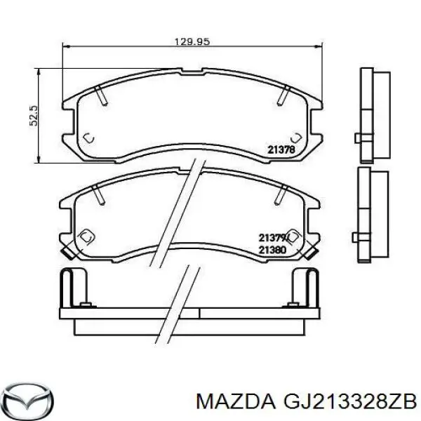 Колодки Mazda GJ213328ZB цена, от 16.08 USD