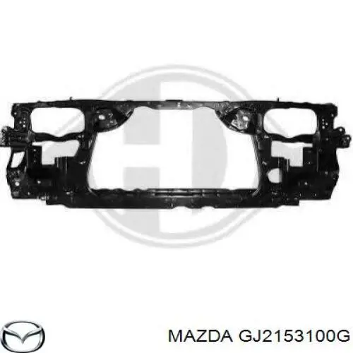 GJ2153100G Mazda суппорт радиатора в сборе (монтажная панель крепления фар)