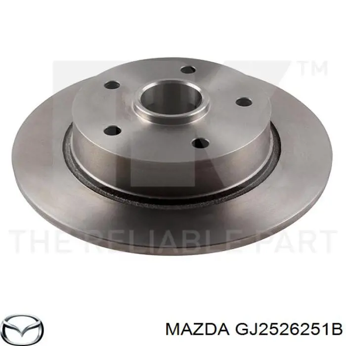 Disco de freno trasero GJ2526251B Mazda