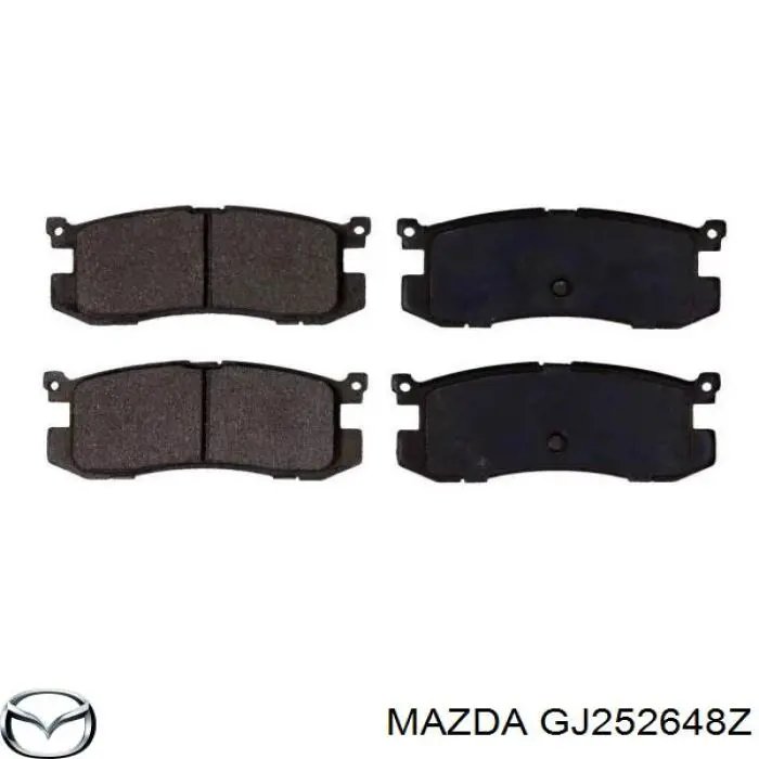 Задние тормозные колодки GJ252648Z Mazda