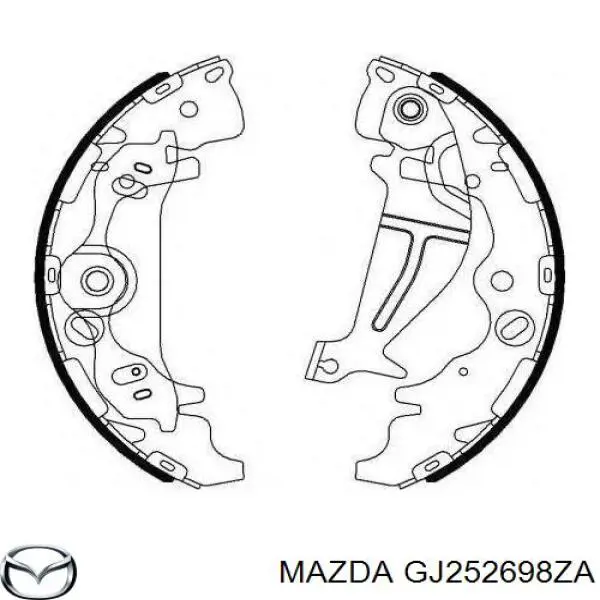 Суппорт тормозной задний правый GJ252698ZA Mazda