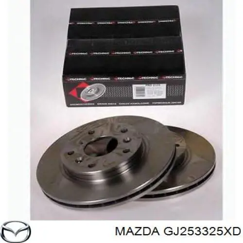 Передние тормозные диски GJ253325XD Mazda