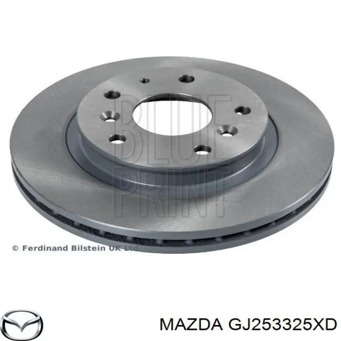 Передние тормозные диски GJ253325XD Mazda