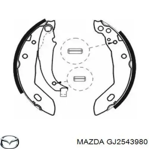 Задний тормозной шланг GJ2543980 Mazda