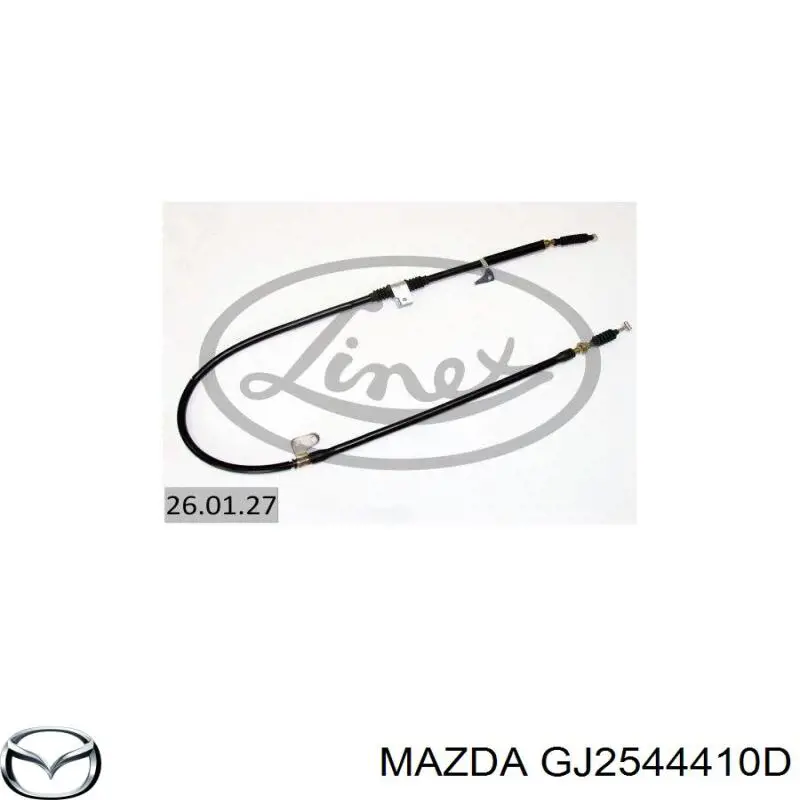 Задний правый трос ручника GJ2544410G Mazda