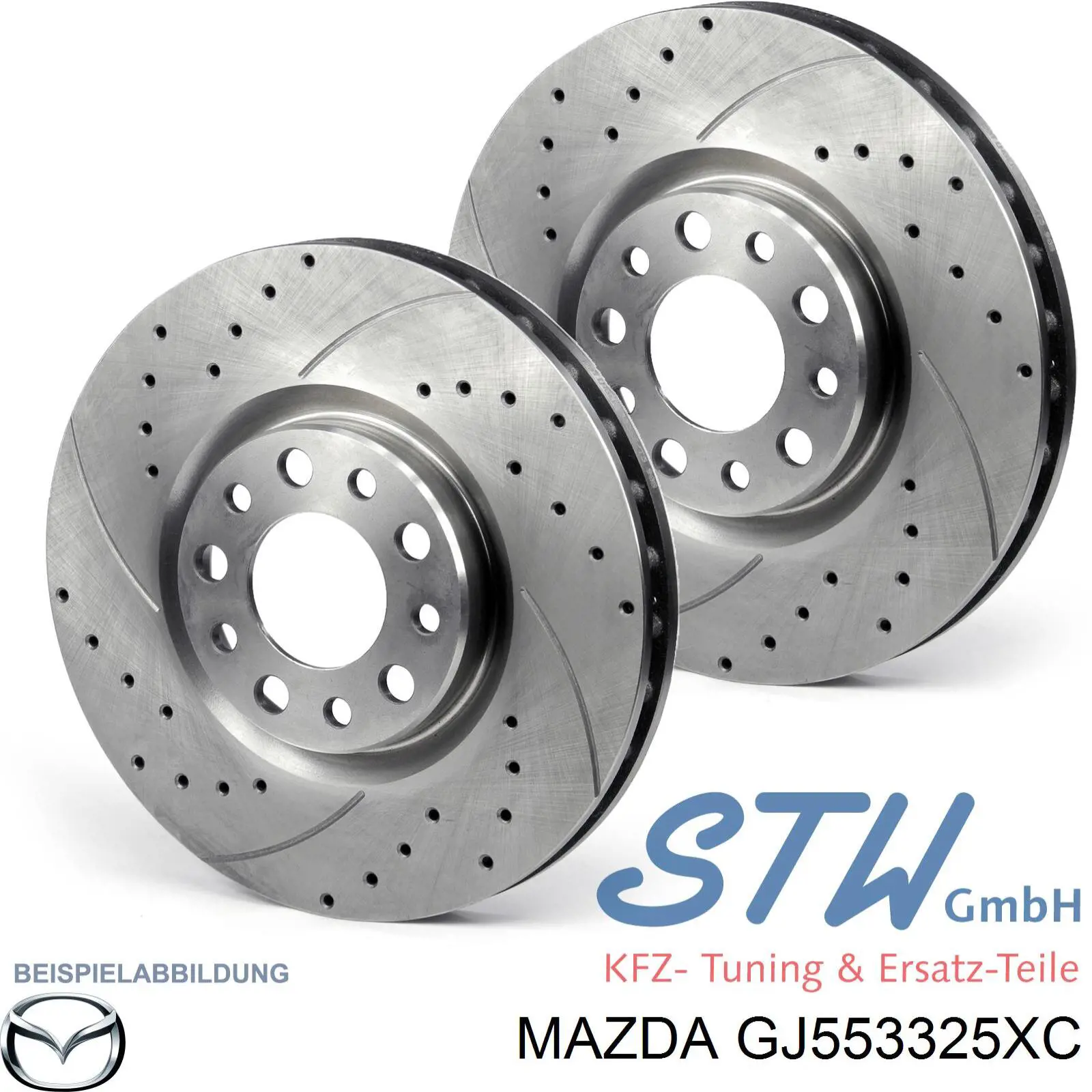 Передние тормозные диски GJ553325XC Mazda