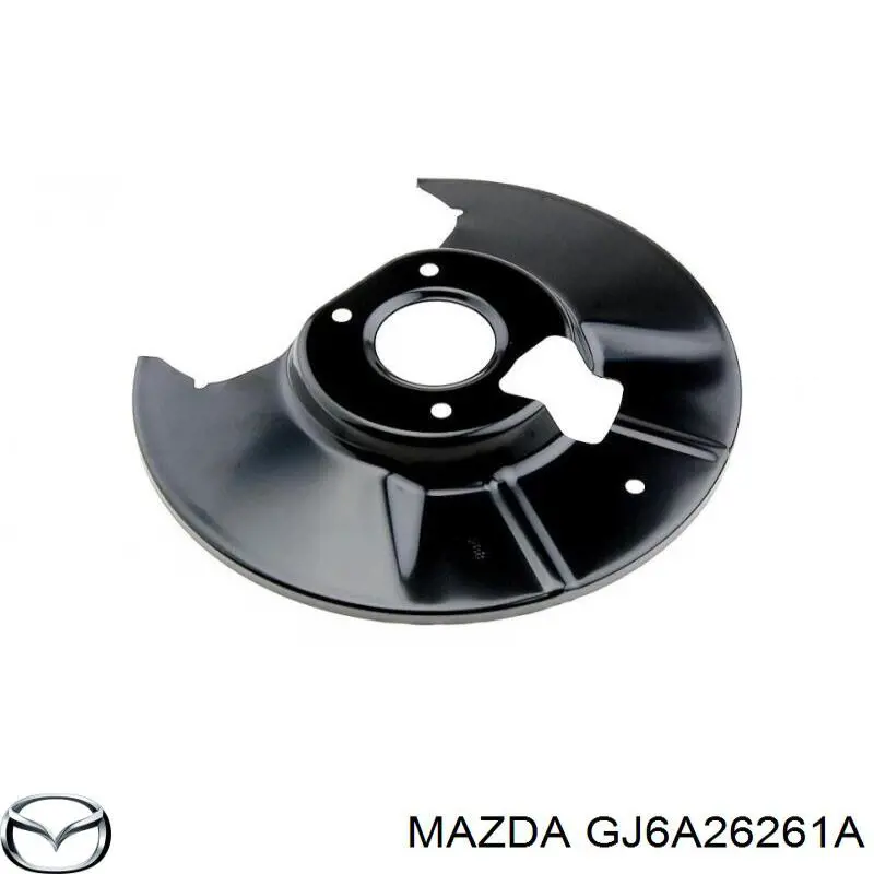 GJ6A26261A Mazda proteção direita do freio de disco traseiro