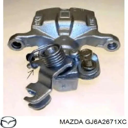 GJ6A2671XC Mazda суппорт тормозной задний левый