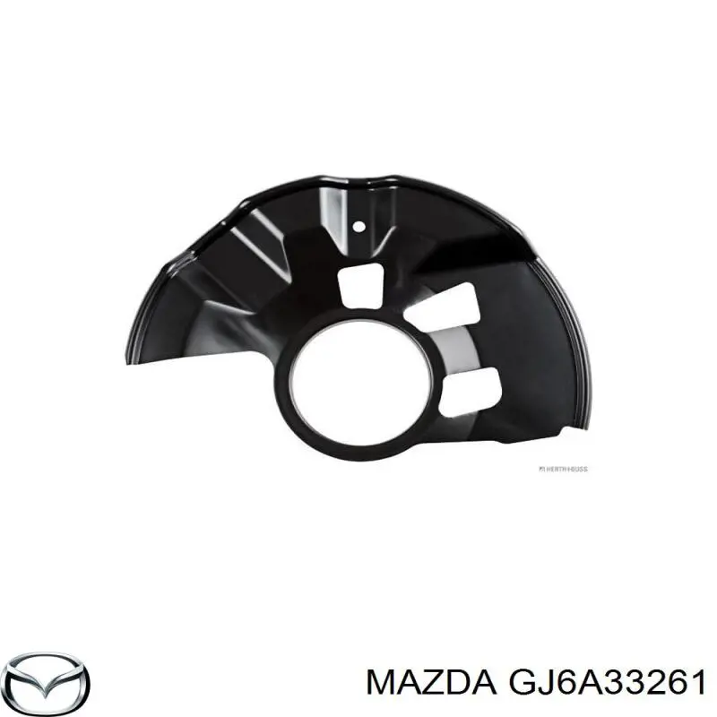 Купить GJ6A33261 Mazda Защита тормозного диска, переднего, правого