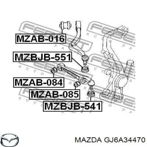 GJ6A34470 Mazda сайлентблок переднего нижнего рычага