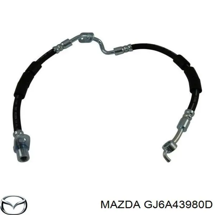 GJ6A43980D Mazda шланг тормозной передний правый