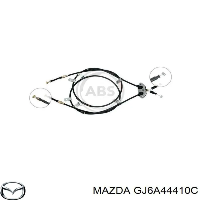 Задний трос ручника GJ6A44410C Mazda