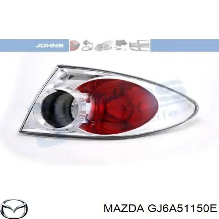 Фонарь задний правый внешний на Mazda 6 GG