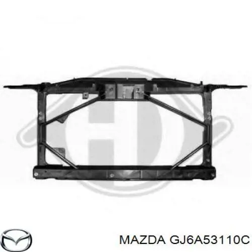 Суппорт радиатора в сборе (монтажная панель крепления фар) Mazda GJ6A53110C