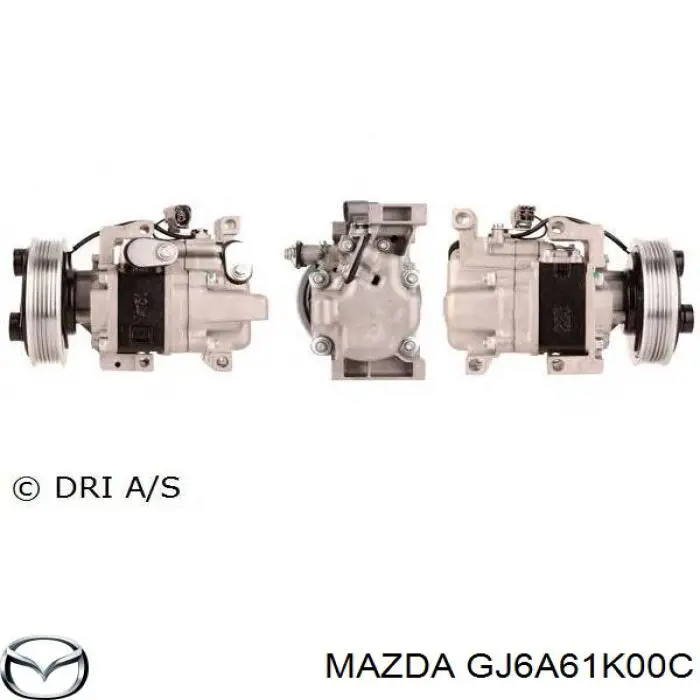 Компрессор кондиционера GJ6A61K00C Mazda