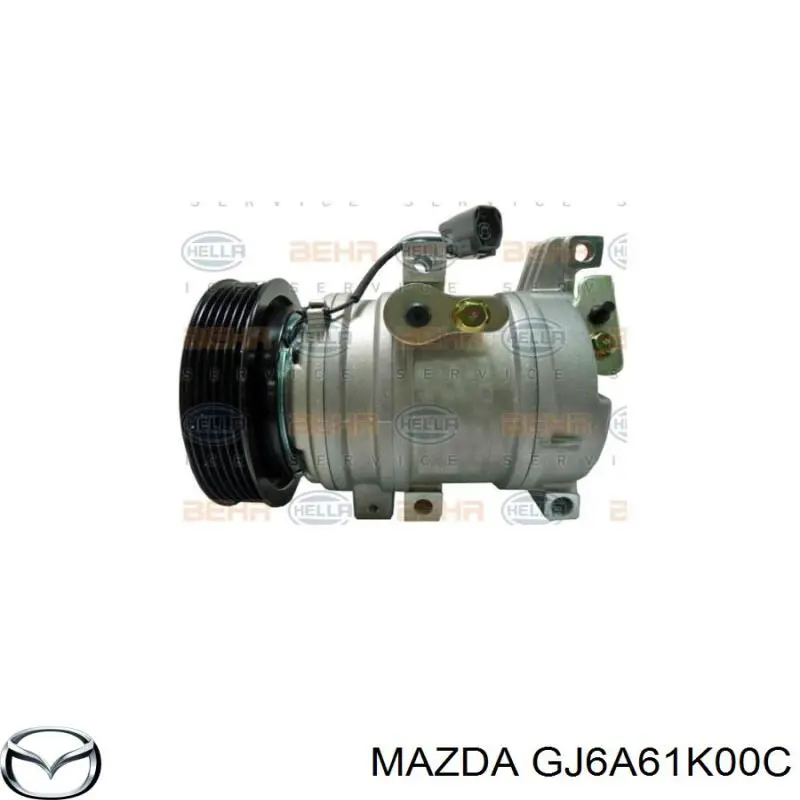 GJ6A61K00C Mazda Компрессор хладагента